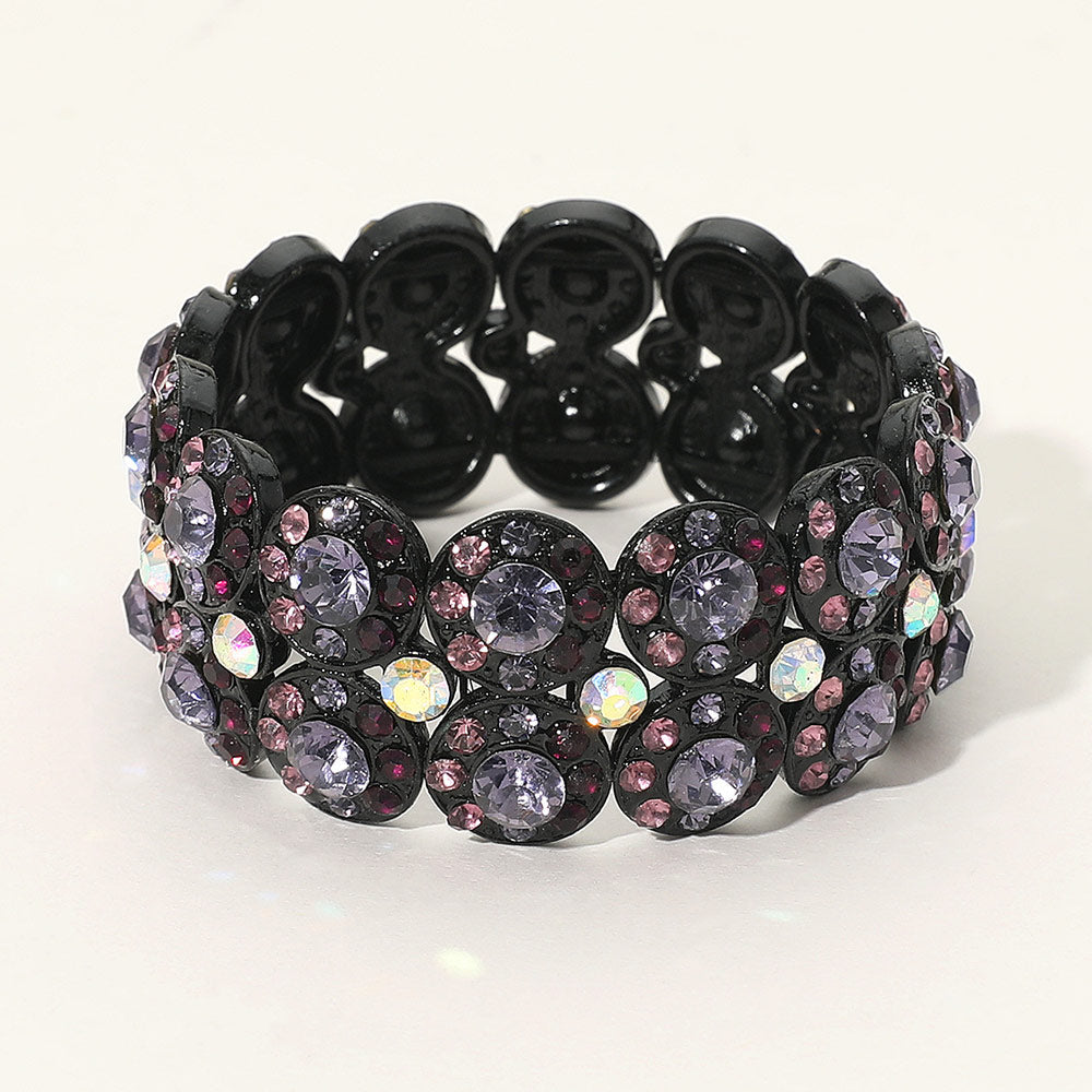 Crystal Rhinestone Stretch Evening Bracelet