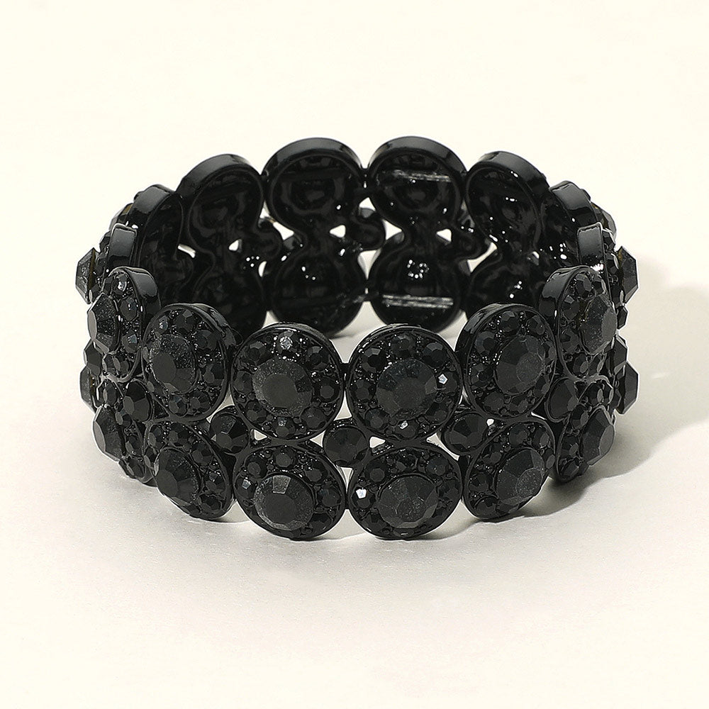 Crystal Rhinestone Stretch Evening Bracelet