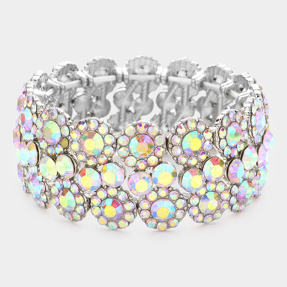 Bubble Stone Stretch Evening Bracelet