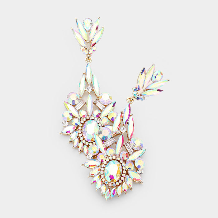 Crystal Rhinestone Statement Evening Earrings