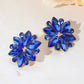 Marquise Stone Cluster Flower Evening Earrings