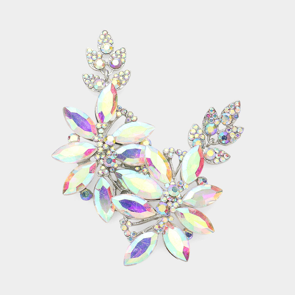 Glass Petal Evening Earrings