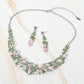 Marquise Stone Cluster Embellished Evening Necklace