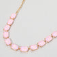 Cushion Rectangular Stone Cluster Link Evening Necklace