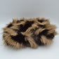 Shaggy Plush Handbag with Integrated Handle and Chain Strap
