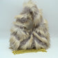 Shaggy Plush Handbag with Integrated Handle and Chain Strap
