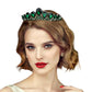 Crystal Glass Teardrop Cluster Princess Tiara