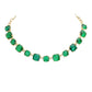 Women's Cushion Square Stone Link Evening Necklace
