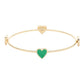Enamel Heart Pointed Bangle Bracelet