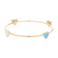 Enamel Heart Pointed Bangle Bracelet