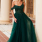 Nox Anabel F1567 Vestido con bordado línea A y cintura con transparencias y varillas
