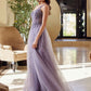 Nox Anabel F1567 Vestido con bordado línea A y cintura con transparencias y varillas
