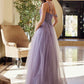 Nox Anabel F1567 Vestido con bordado línea A y cintura con transparencias y varillas