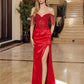 Nox Anabel F1571 Fringed Off-Shoulder Sequin Sweetheart Neckline Dress