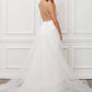 Nox Anabel F485 Lace and Beads Mermaid Gown Chiffon Overskirt