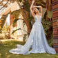 Nox Anabel F485 Lace and Beads Mermaid Gown Chiffon Overskirt