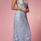Nox Anabel F485 Lace and Beads Mermaid Gown Chiffon Overskirt