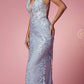 Nox Anabel F485 Lace and Beads Mermaid Gown Chiffon Overskirt
