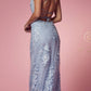 Nox Anabel F485 Lace and Beads Mermaid Gown Chiffon Overskirt