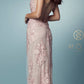 Nox Anabel F485 Lace and Beads Mermaid Gown Chiffon Overskirt