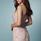 Nox Anabel F485 Lace and Beads Mermaid Gown Chiffon Overskirt