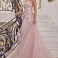 Nox Anabel F485 Lace and Beads Mermaid Gown Chiffon Overskirt