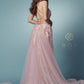 Nox Anabel F485 Lace and Beads Mermaid Gown Chiffon Overskirt