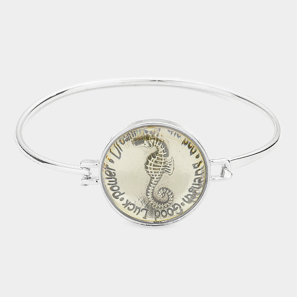 Strength / Good luck Seahorse hook bracelet