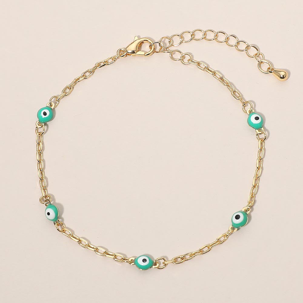 Evil Eye Bead Station Bracelet