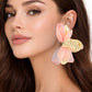 Oversized Sculpted Floral Petal Earrings