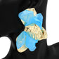 Oversized Sculpted Floral Petal Earrings