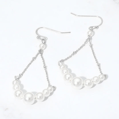 Pearl Chain Drop Earrings