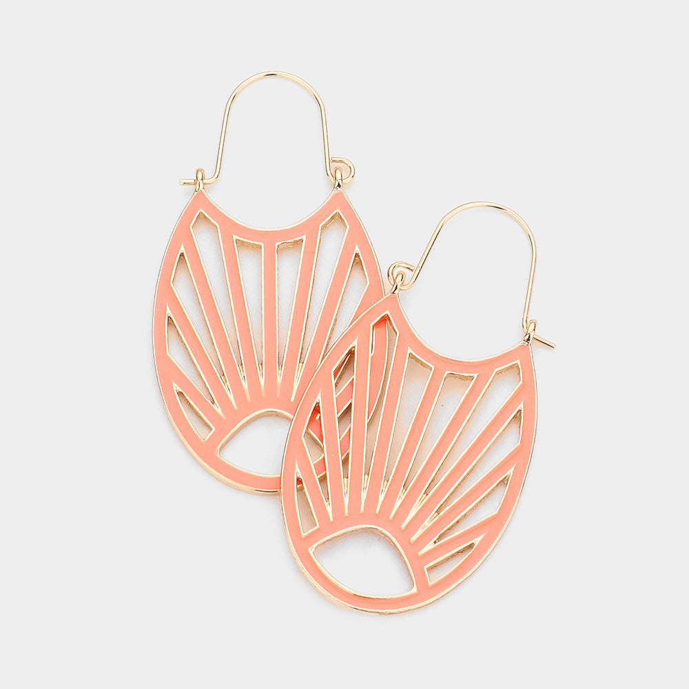 Abstract Enamel Metal Earrings