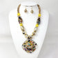 Abstract Resin Pendant Accent Chunky Statement Necklace