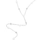 SECRET BOX_Stainless Steel Heart Charm Stone Bezel Station Y Shaped Necklace