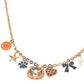 Gameday Animal Mascot Bow Star Heart Smile Face Bolt Charm Station Necklace