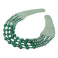 Layered Natural Stone Faceted Beaded Magnetic Collar Necklace