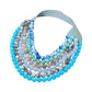 Multi Strand Marbled Ball Beaded Faux Leather Magnetic Necklace