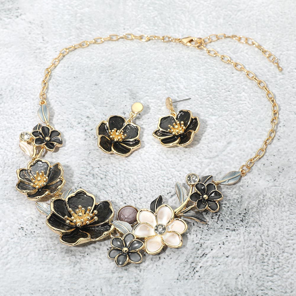 Floral Link Statement Necklace