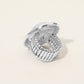 Oval Pearl Halo Stretch Ring