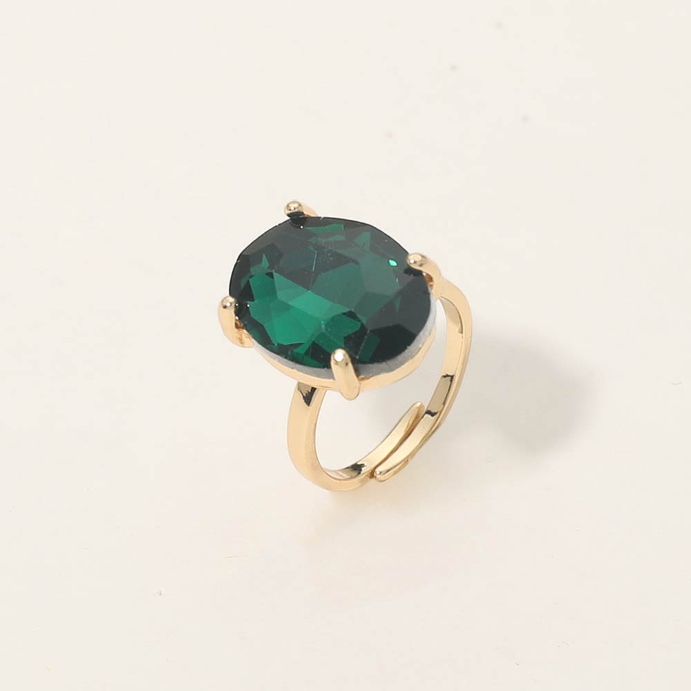 Women's Bold Oval Stone Cluster Accent Adjustable Ring