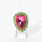 Women's Crystal Rhinestone Teardrop Stretch Cocktail Ring