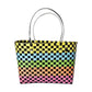 Jelly Tube Top Handle Basket Weave Tote Bag / Shoulder Bag