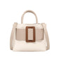 Faux Leather Belt Buckle Accented Mini Crossbody Bag