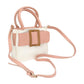Faux Leather Belt Buckle Accented Mini Crossbody Bag