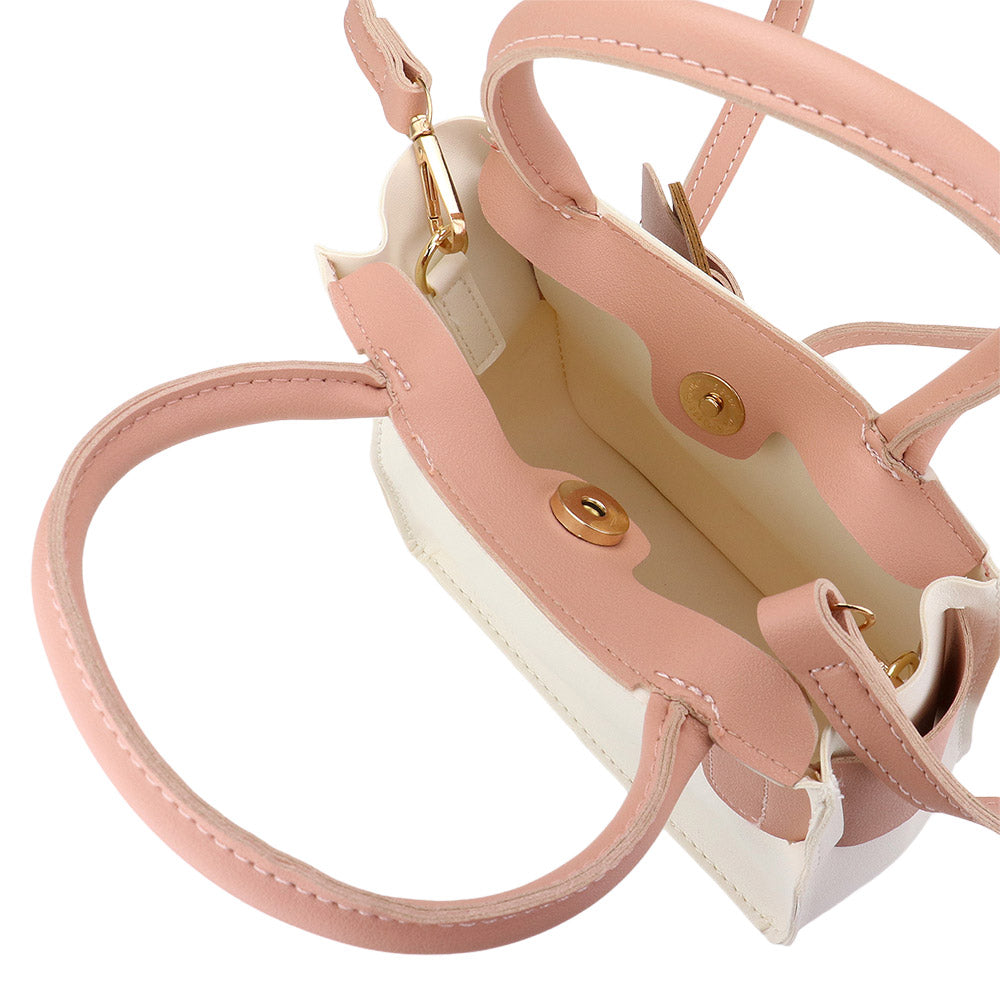 Faux Leather Belt Buckle Accented Mini Crossbody Bag
