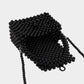 Pearl Beaded Mini Top Handle Handbag / Crossbody Bag