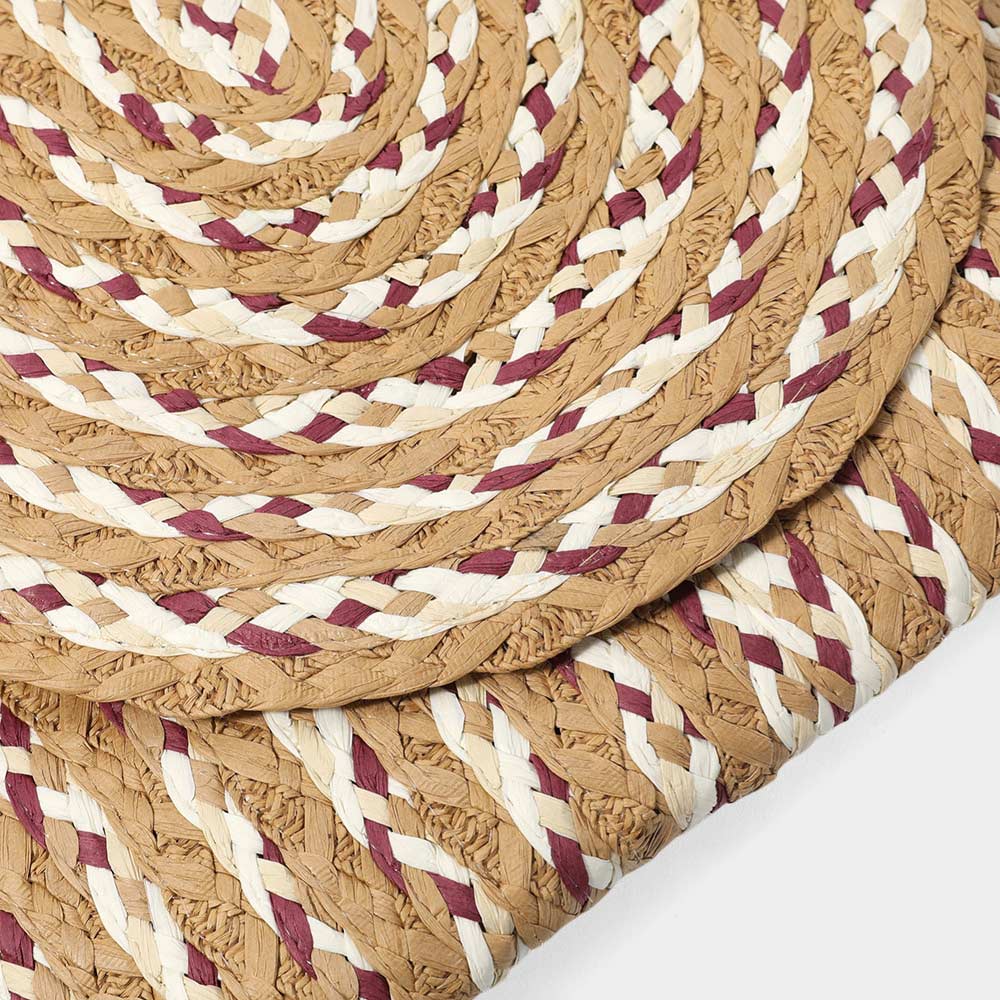 Multi Color Straw Clutch / Crossbody Bag