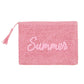 SUMMER Embroidery Woven Straw Pouch Bag