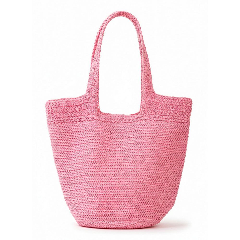 Round Bottom Handmade Strap Woven Straw Tote Bag
